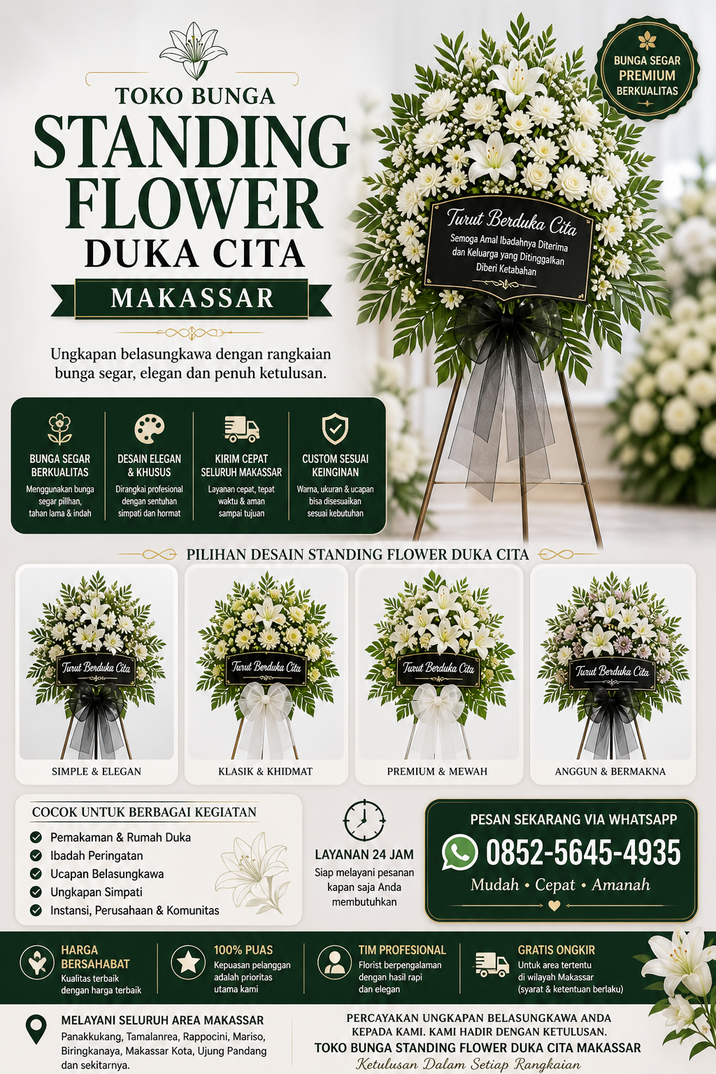 Standing Flower Duka Cita Makassar