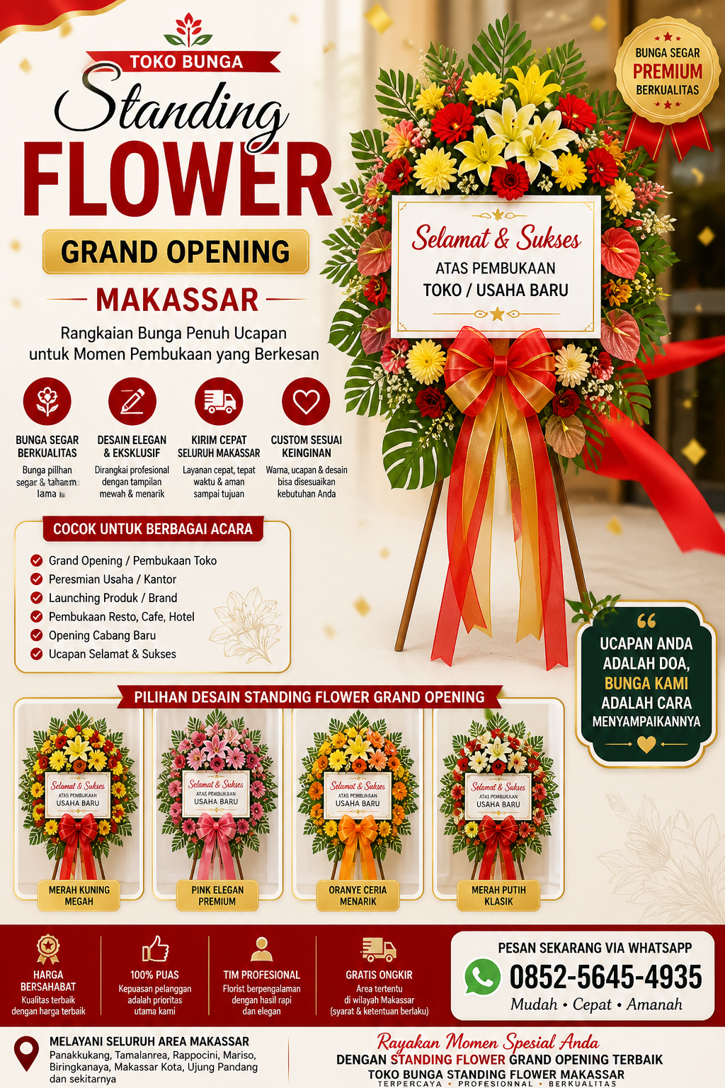 Standing Flower Grand Opening Makassar