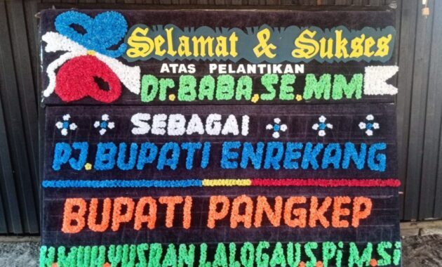 karangan bunga enrekang