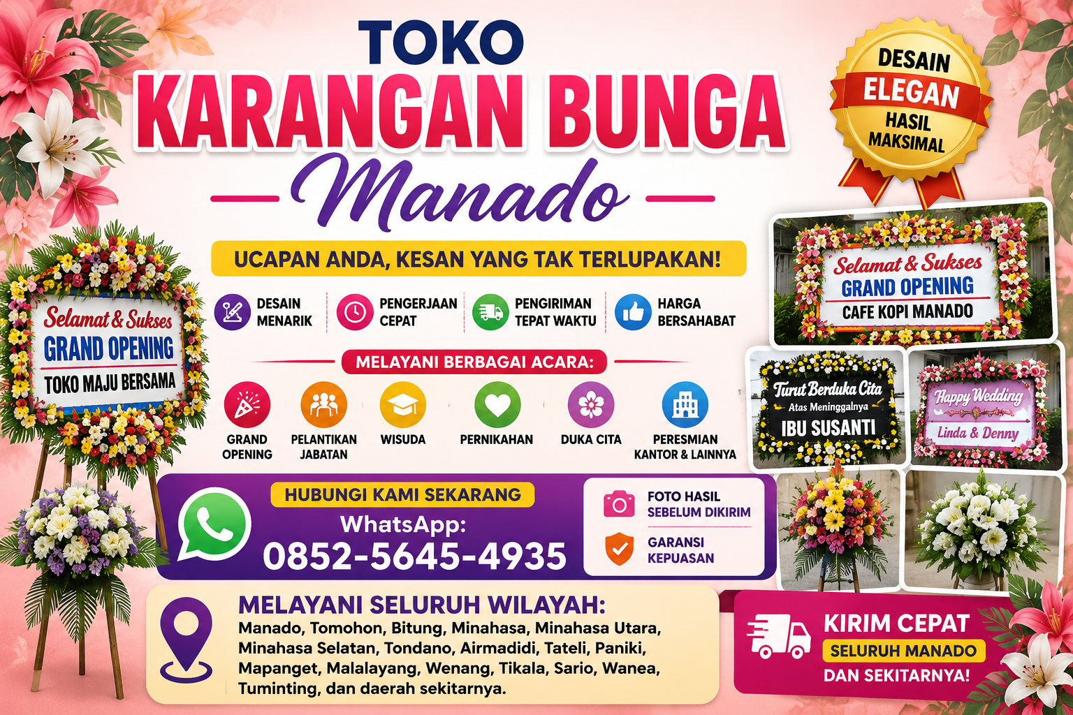 Karangan Bunga di Manado