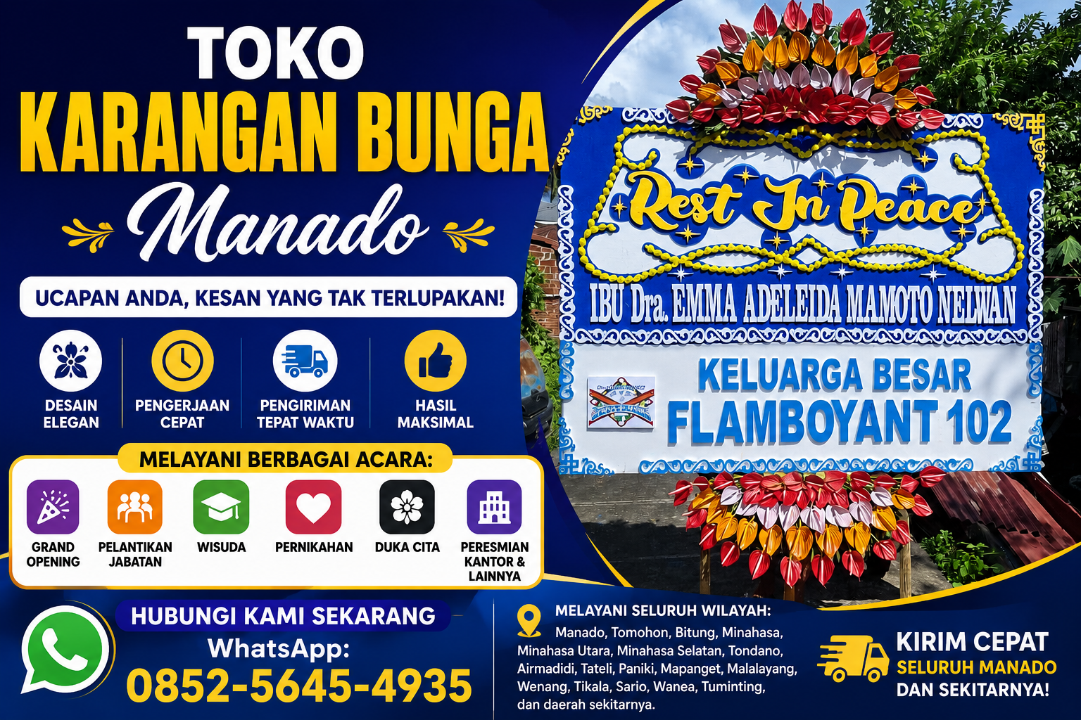 Karangan Bunga Duka Cita Manado