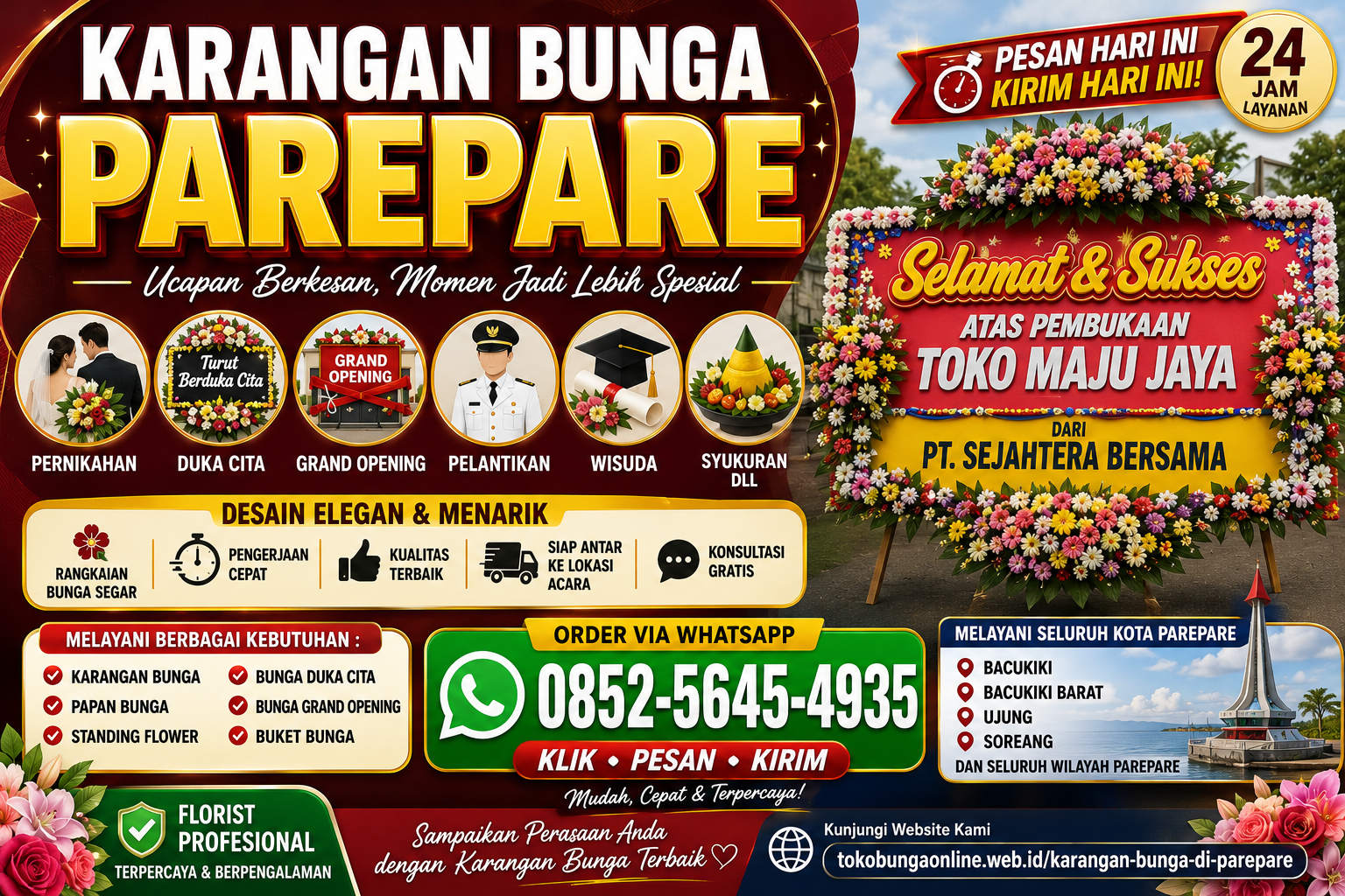 Karangan bunga Parepare