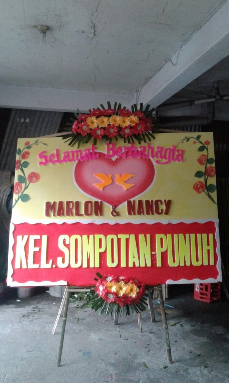 Papan Bunga Wedding  Gunung Mas Berkelas