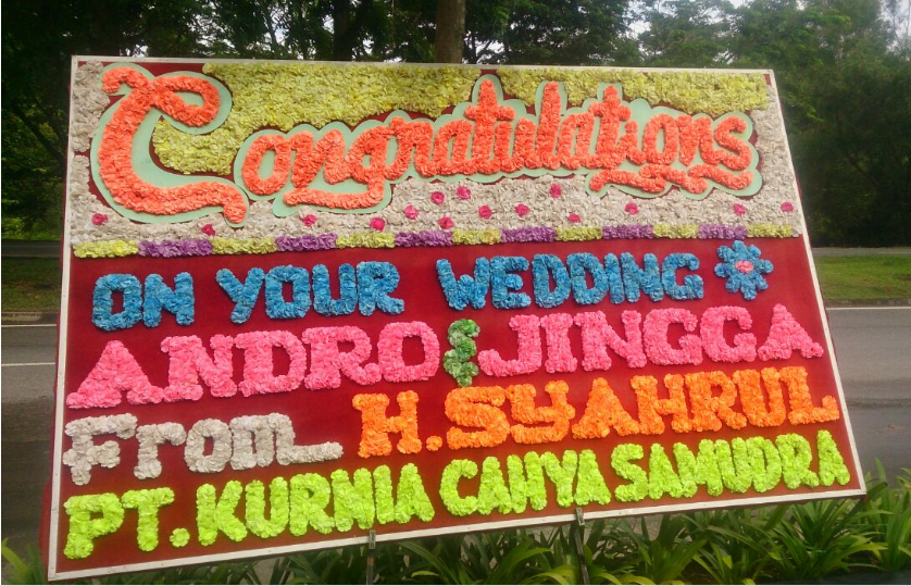 Papan Bunga Marriage  Cilegon Elegan