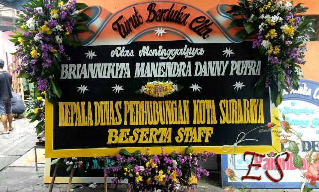 Bunga Papan Duka Cita di Pasir Pengaraian 