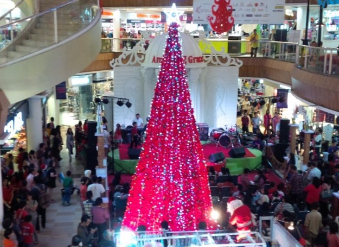 
teknik membuat bunga lonceng natal 
