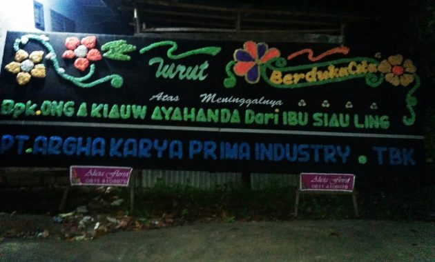 Karangan bunga duka cita palembang okk