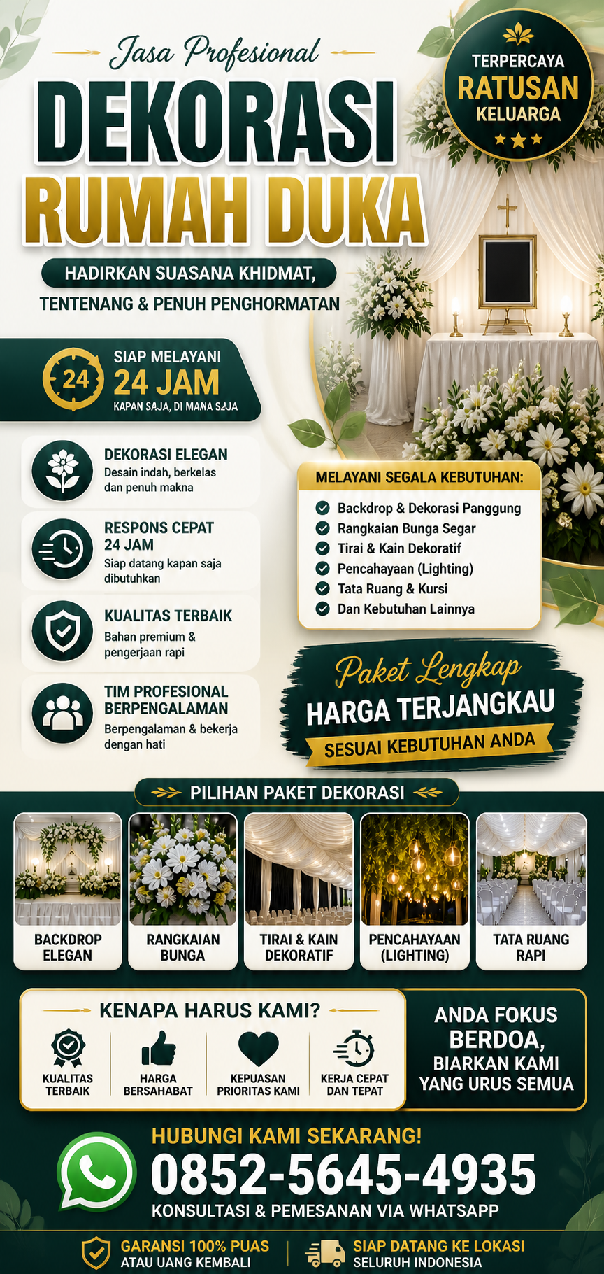 Layanan Dekorasi Rumah Duka di Sumedang 